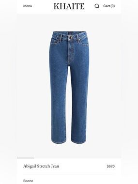 KHAITE Abigail Straight-Leg Jeans in Boone